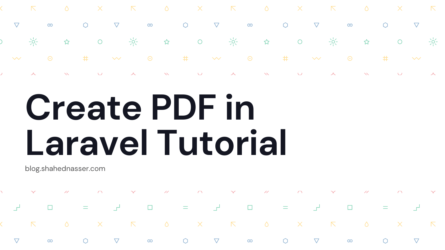 Create PDF In Laravel Tutorial